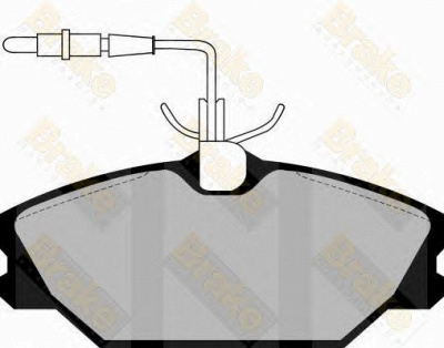 BRAKE ENGINEERING pa475 -  Комплект тормозных колодок, дисковый тормоз